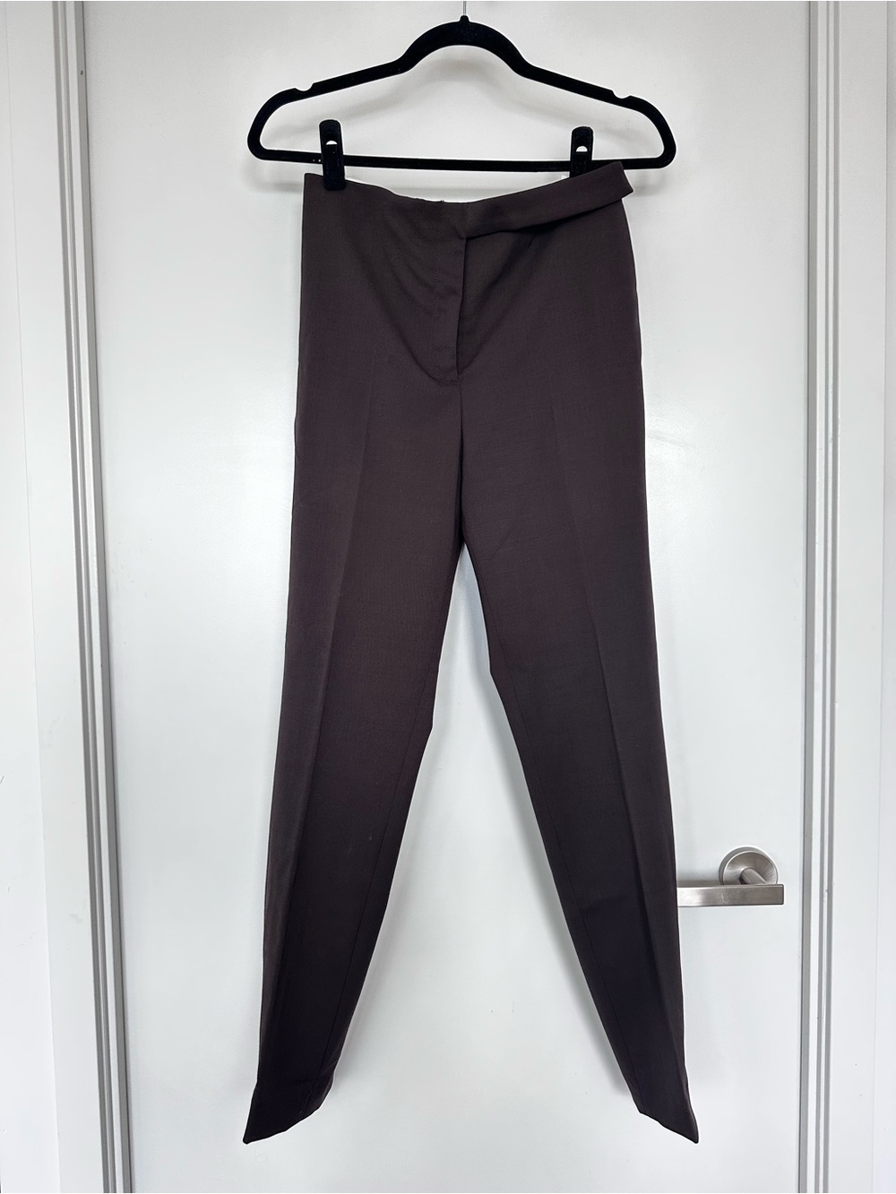 COS Tailored Tapered Trousers in Deep Brown